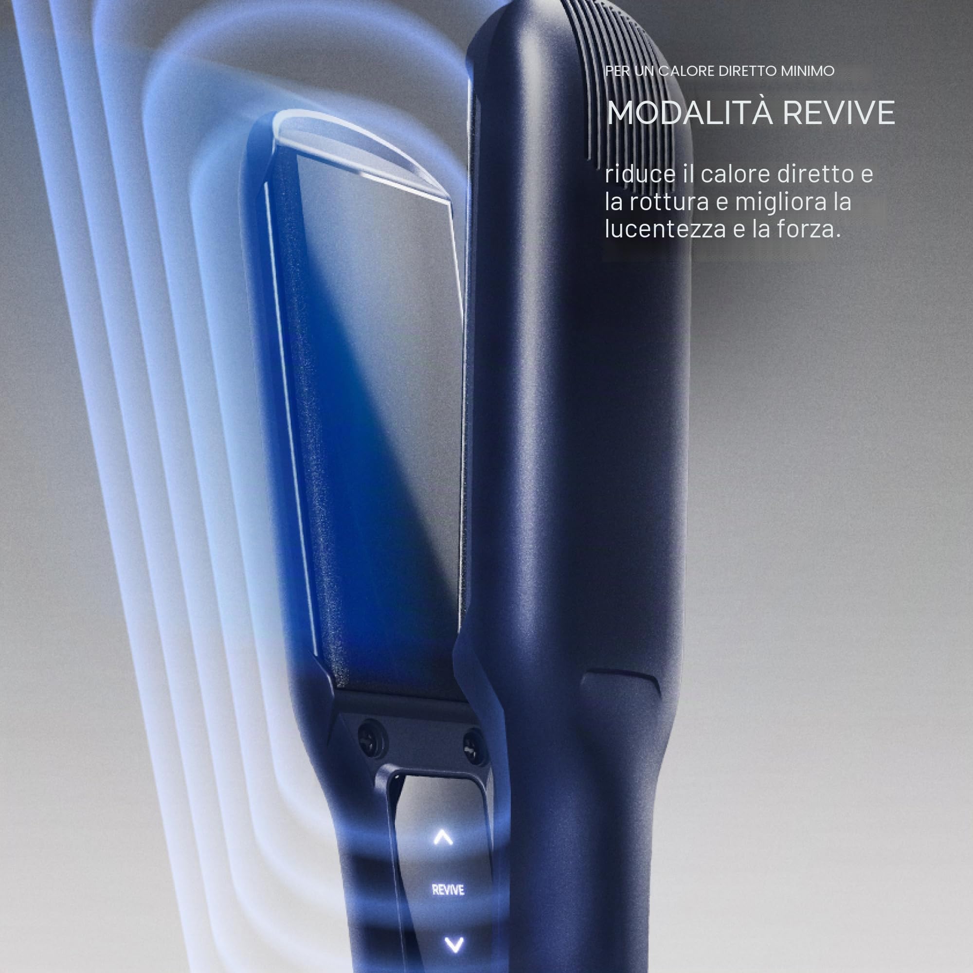 Cloud Nine Wide Iron, Piastra Larga Professionale per Capelli Spessi, Blu | 11 temperature 100-200°C, Revive Mode, piastre larghe in ceramica, anti-crespo, capelli lunghi, styling rapido, capelli lisci