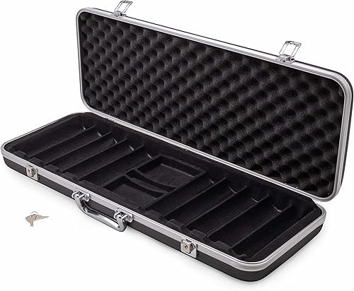 Brybelly Poker 500 ct Chip Case - Incluye funda de ABS con espacio para dos cubiertas y chips especializados - Portable resistente perfecto para
