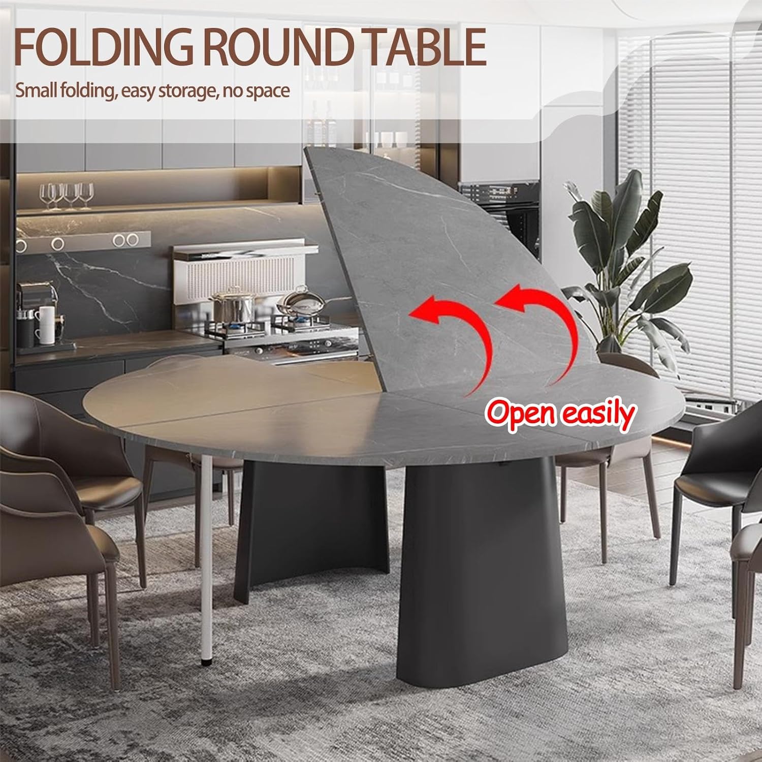 Round Foldable Table top,Large Thick Wood Foldable Table top,Replacement Top Only, Tables Tops Extender, for Dining Home Backyard Wedding(47in)
