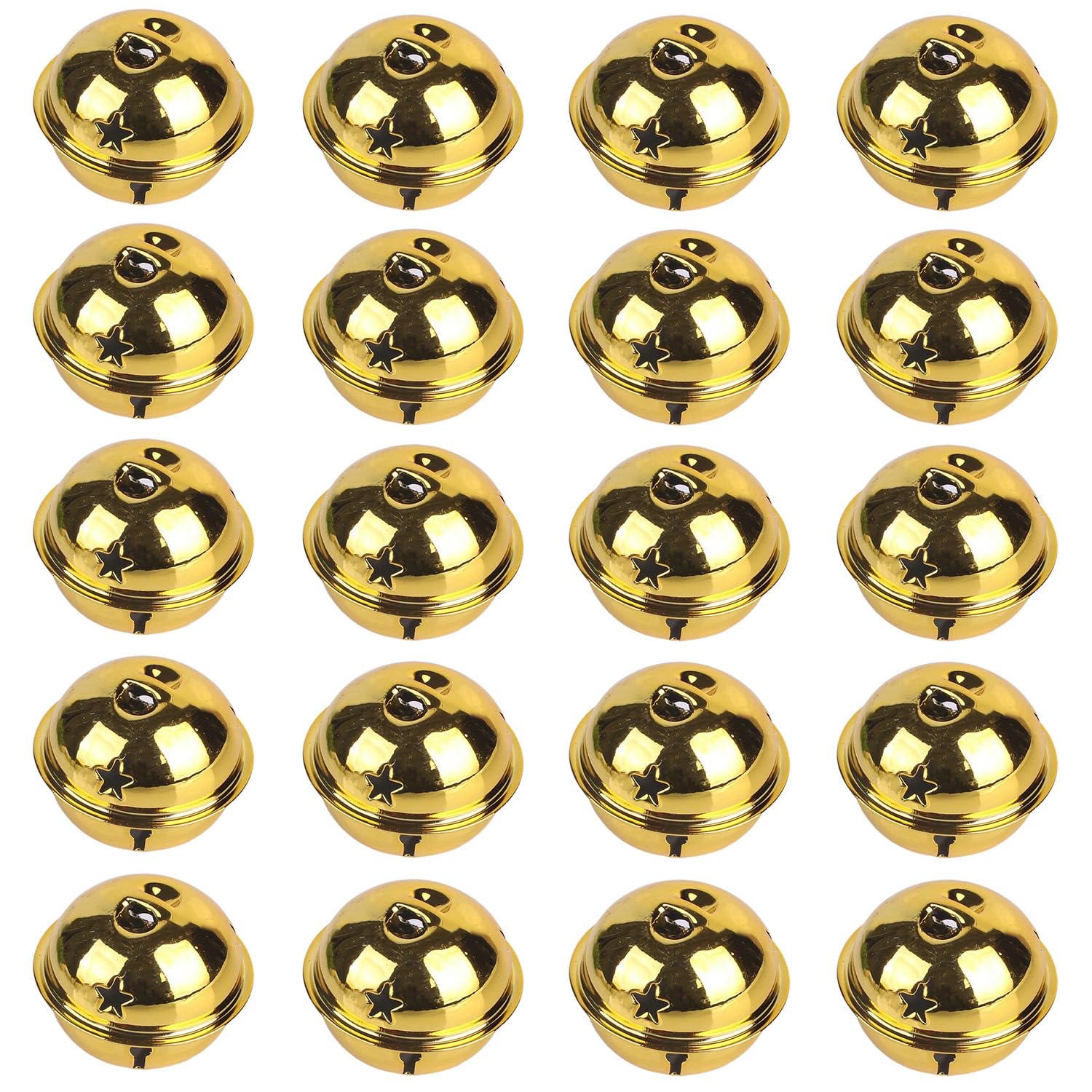 20x Weihnachtsglocken 40 Mm Silber - Metall Glöckchen Zum Basteln & Dekorieren