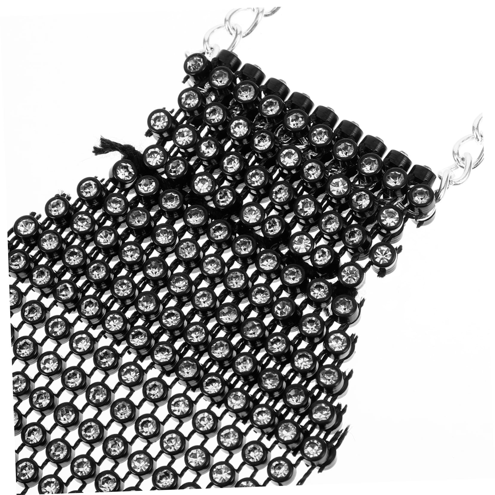 LIFKOME Strasskrawatte für Damen Schwarz, Glitzernde Krawatte Elegant