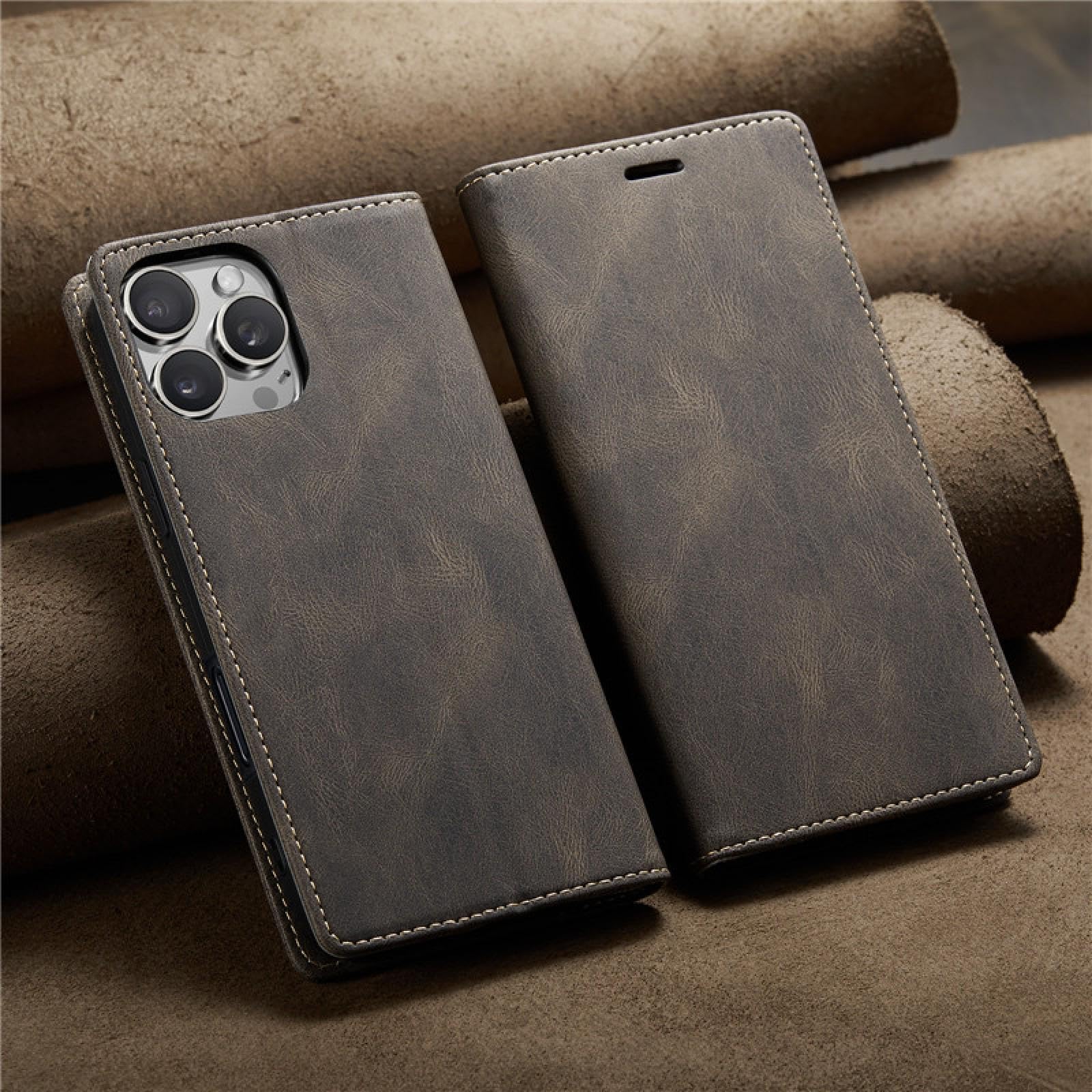 Do iPhone SE 2020 (2022) Magnetyczny skórzany portfel na karty etui na telefon z klapką i stojakiem (do iPhone SE 2020 (2022)/Browm)
