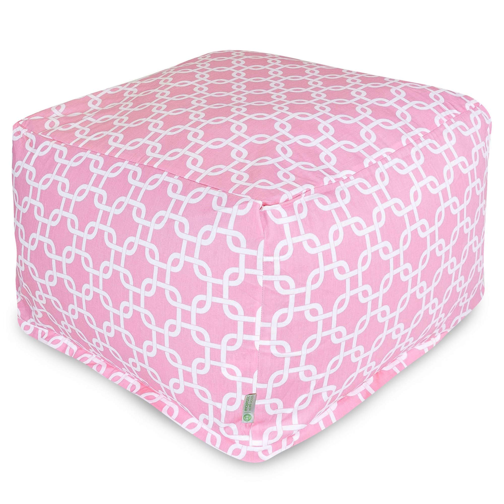 Majestic Home Goods Soft Pink Links Ottoman, Large
