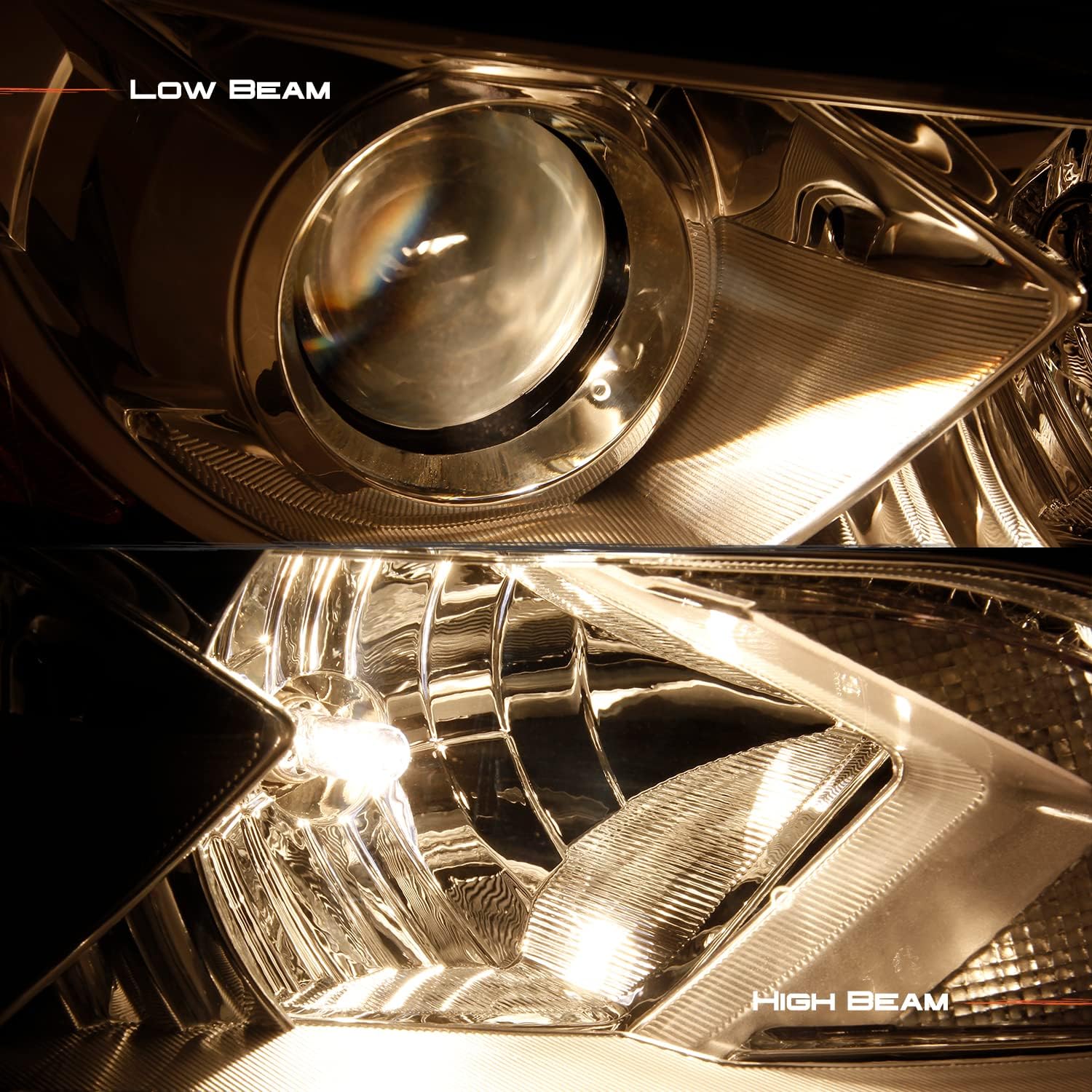 AKKON - Fit 2016 2017 2018 Altima 4-Door [Halogen Type] LED/DRL Switchback Daytime Signal Projector Headlights - Chrome Pair