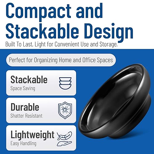 Miniatura 3 de Carlisle FoodService Products 087503 Plato de salsa de melamina, 5 oz de capacidad, negro (caja de 48)