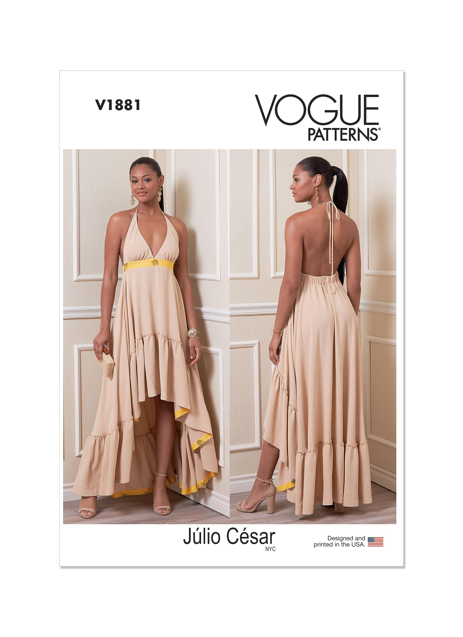 Patron robe pour femme Vogue Patterns V1881Y taille XS S M couture