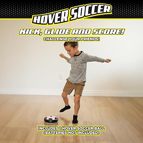 Miniatura 2 de Hover Soccer de The Makers of Stomp Rocket - Luces LED y parachoques acolchados para interiores de fútbol para niños y niñas de 3, 4, 5, 6, 7, 8