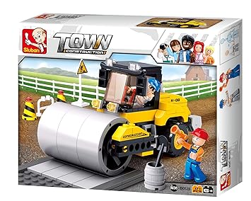 Sluban Construction-Single Steel-Wheeled Street Roller Building Blcok Toy