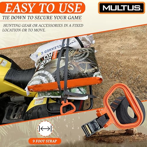 Miniatura 2 de MULTUS Equipo de caza con amarre de arrastre de ciervo - 2 unidades