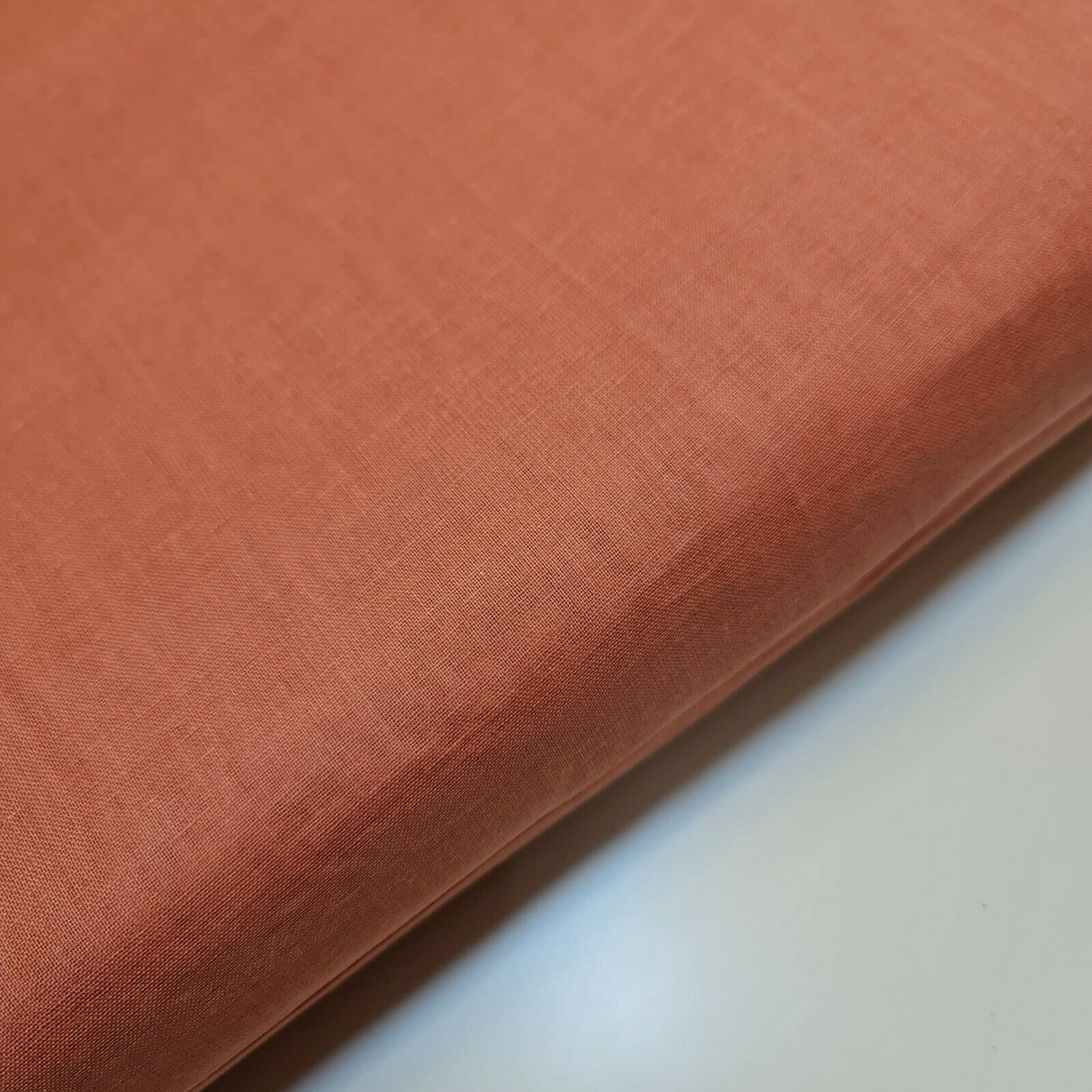 100% Cotton Soft Muslin Voile Cheesecloth MulMul Fabric Draping Curtains 44" (2 METER, DARK PEACH) โ image 1
