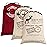HBlife Canvas Santa Sack, 19.7 X 27.6 Inch Large Santa Bags for Gifts, Personalized Christmas Sacks for Presents with Drawstring, 3 Pack B