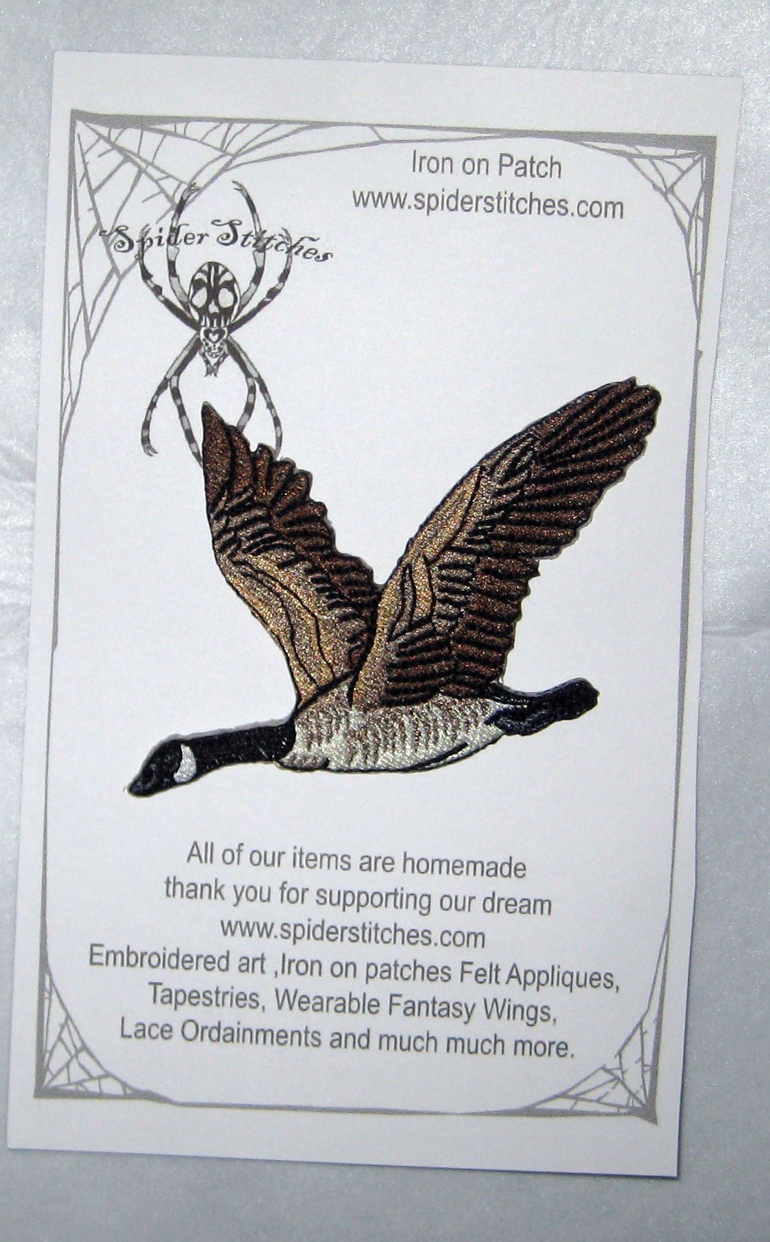Flying Canada Goose Canadian Bird Iron on Patch