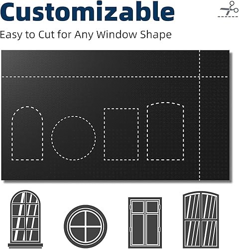 Miniatura 5 de NIGHTON Cortinas 100% opacas para dormitorio, persianas opacas sin taladrar con cinta de mejorada, cortinas opacas portátiles para cubrir ventanas,