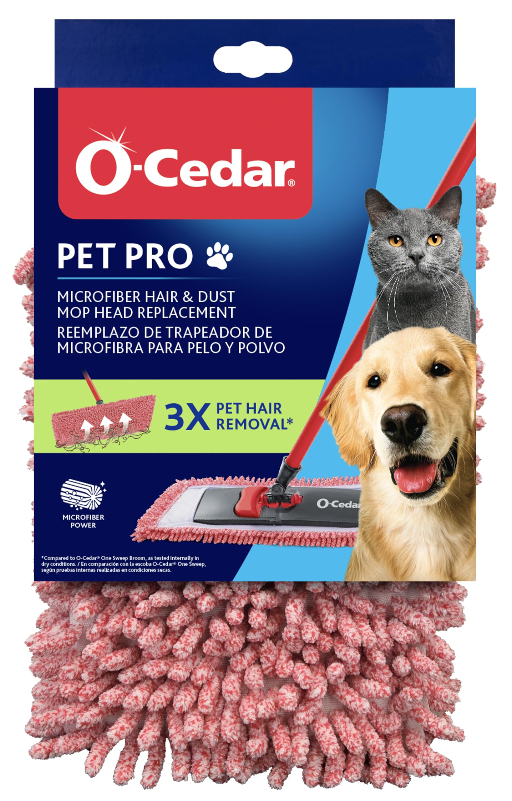 O-Cedar Pet Pro Hair & Dust Mop Refill 4/PDQ