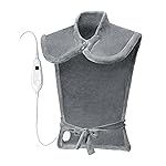 Heating Pads for Neck and Shoulders, 32 x 25 XXXL Electric Heated Pad for Back Pain Relief Fast Heat Pad with 2 Hour Auto Off, 6 Temperature Levels, Weighted-Edge, Machine Washable