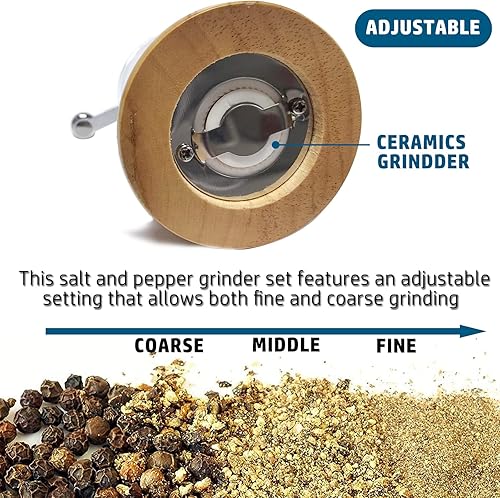 Miniatura 3 de 1-piece classic hand shake pepper mill gorgeous salt set, EP material acrylic, ceramic blades with adjustable coarse mill, enjoy your best freshly