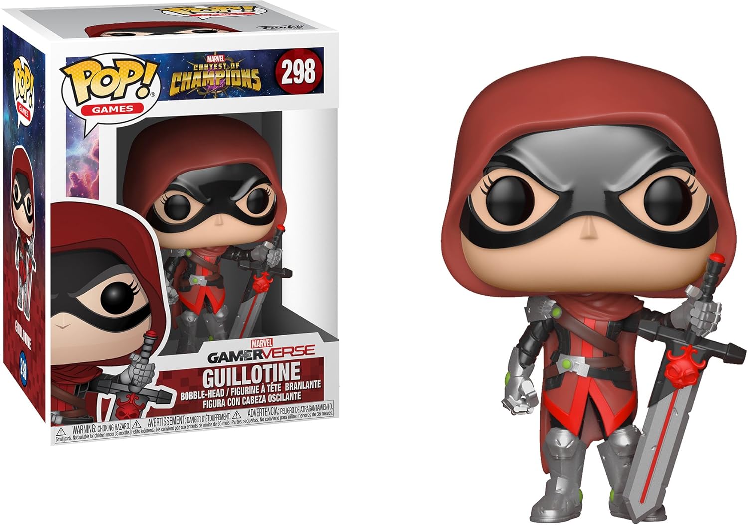Guillotine: Marvel - Contest of Champions x Funko POP! Marvel Vinyl Figure & 1 POP! Compatible PET Plastic Graphical Protector Bundle [#298 / 26708 - B]