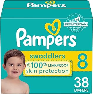 Pampers Swaddlers Diapers - Size 8, 38 Count, Ultra Soft Disposable Baby Diapers