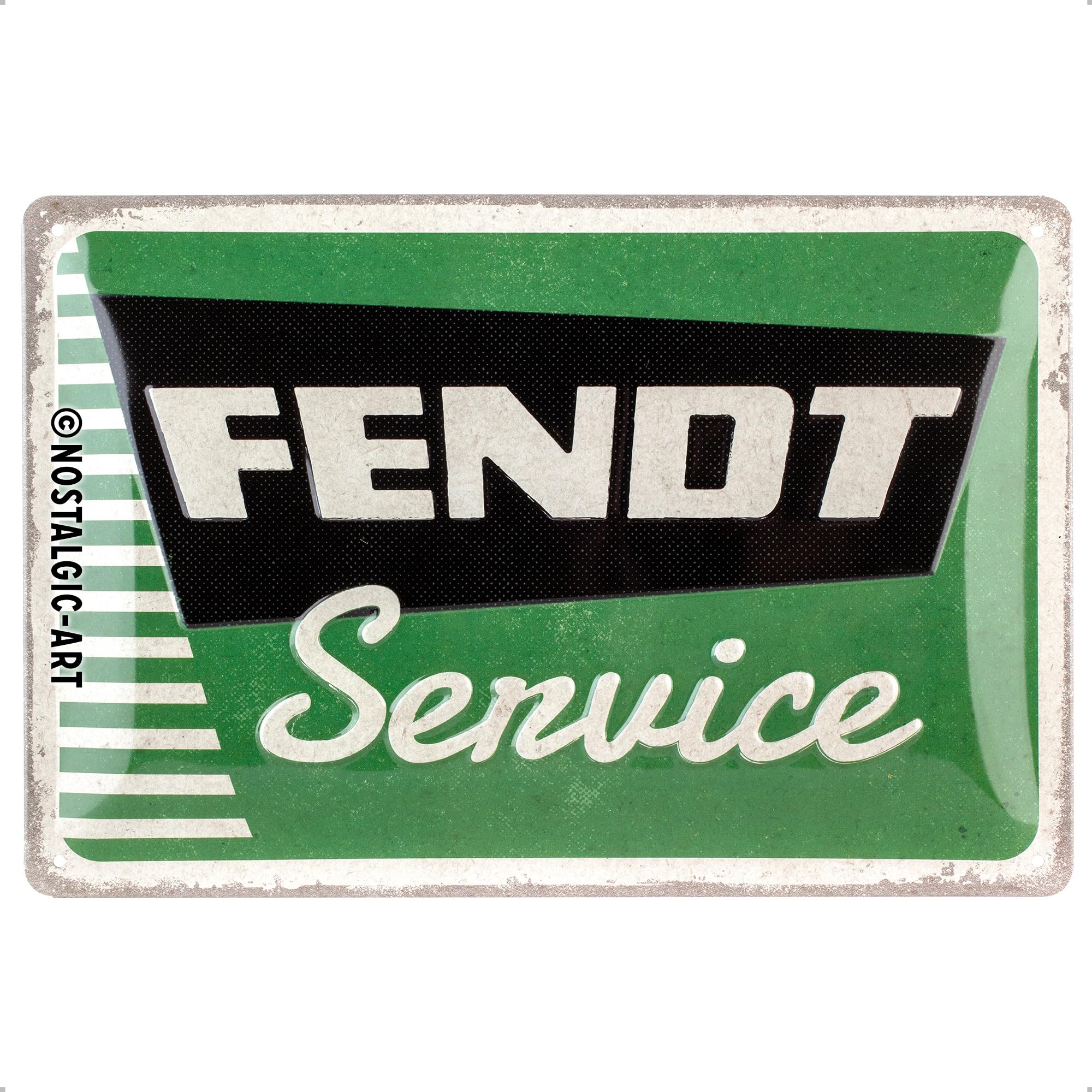 Nostalgic-Art Vintage Design, Tin Signs Sayings Retro Tin Sign, 20 X 30 Cm, Fendt - Service - Gift Idea For Tractor Fans, Original Licensed Product (Olp), Made Of Metal,