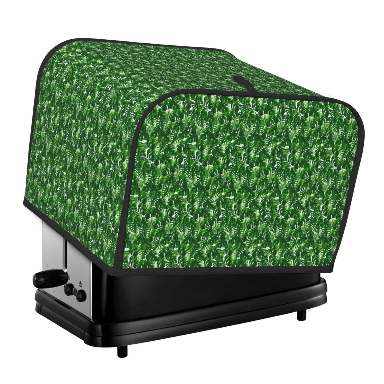 Monstera Deliciosa Banana Palm Print 4 Slice Toaster Cover Toasters Dustproof Heat Resistant Kitchen Appliance Protector