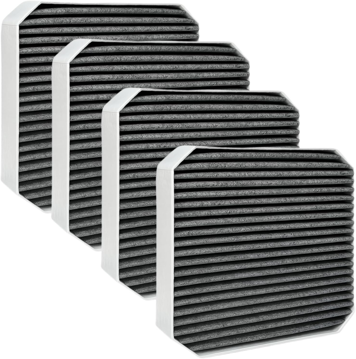 Replacement HEPA Pre-Filter Fits Molekule Air Purifier, High-efficiency Activated carbon 2-in-1 Air Clean Dust VOCs,4-Pack