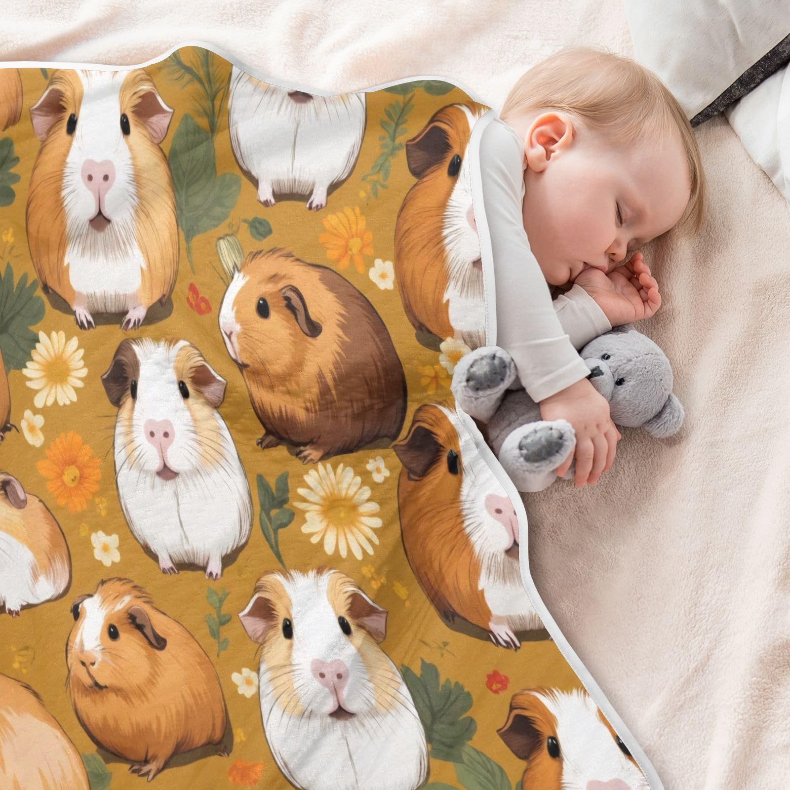 LodiSFOA Guinea Pig Throw Blanket - 50x60 Inch Flannel Pet Blanket For Couch, Bed, Decor - View #7