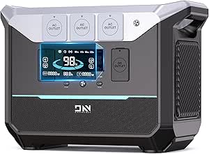 DaranEner Portable Power Station 1382.4Wh LiFePO4 Battery, 1800W (3000W Surge) Solar Generator with 1.3Hr Fast Charge, 15ms UPS for Home, Camping, RV, Emergency