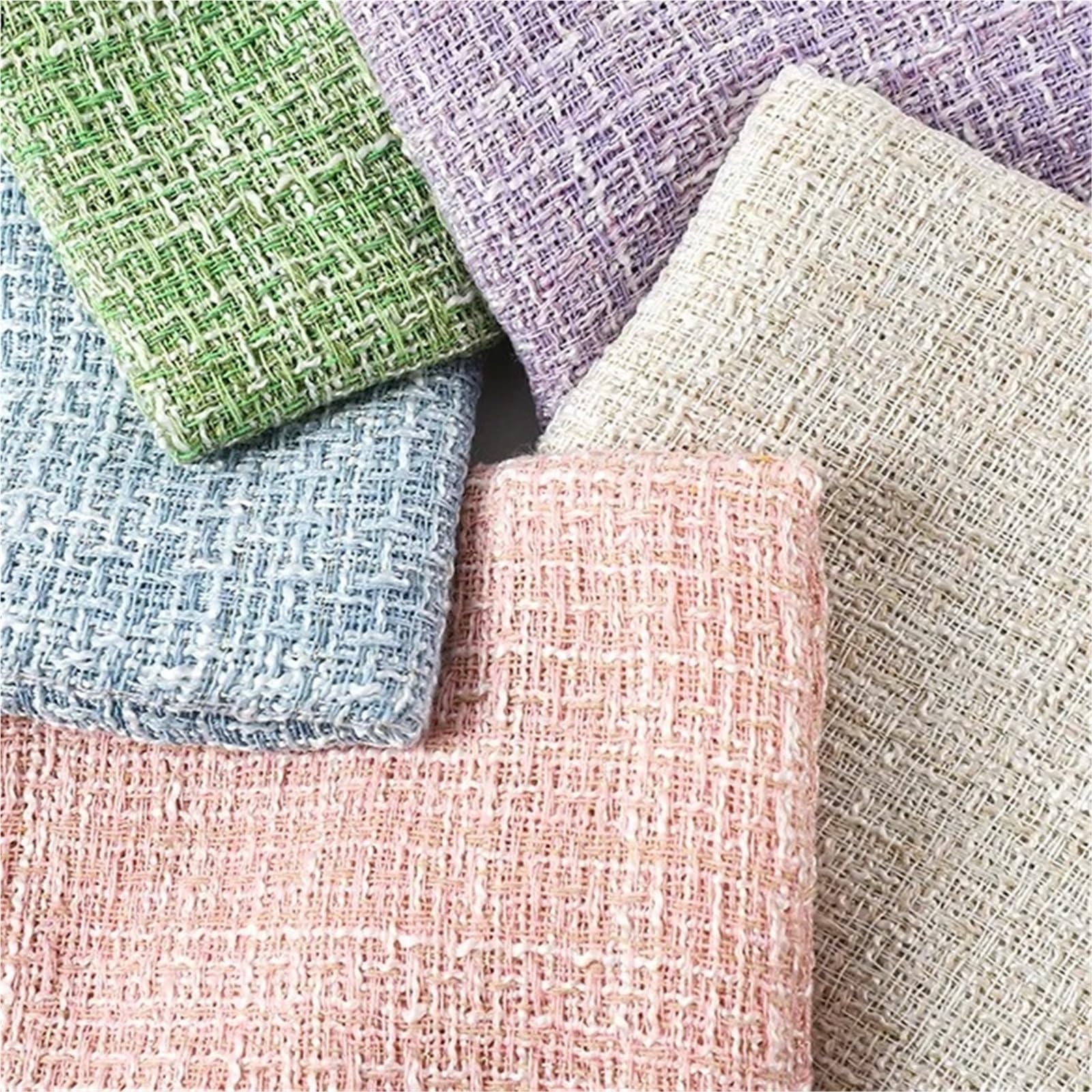 Tradycyjna tkanina tweedowa, Polyester Tweed Fabric Multicolor 100-300x148cm(Color 3,300x148cm)