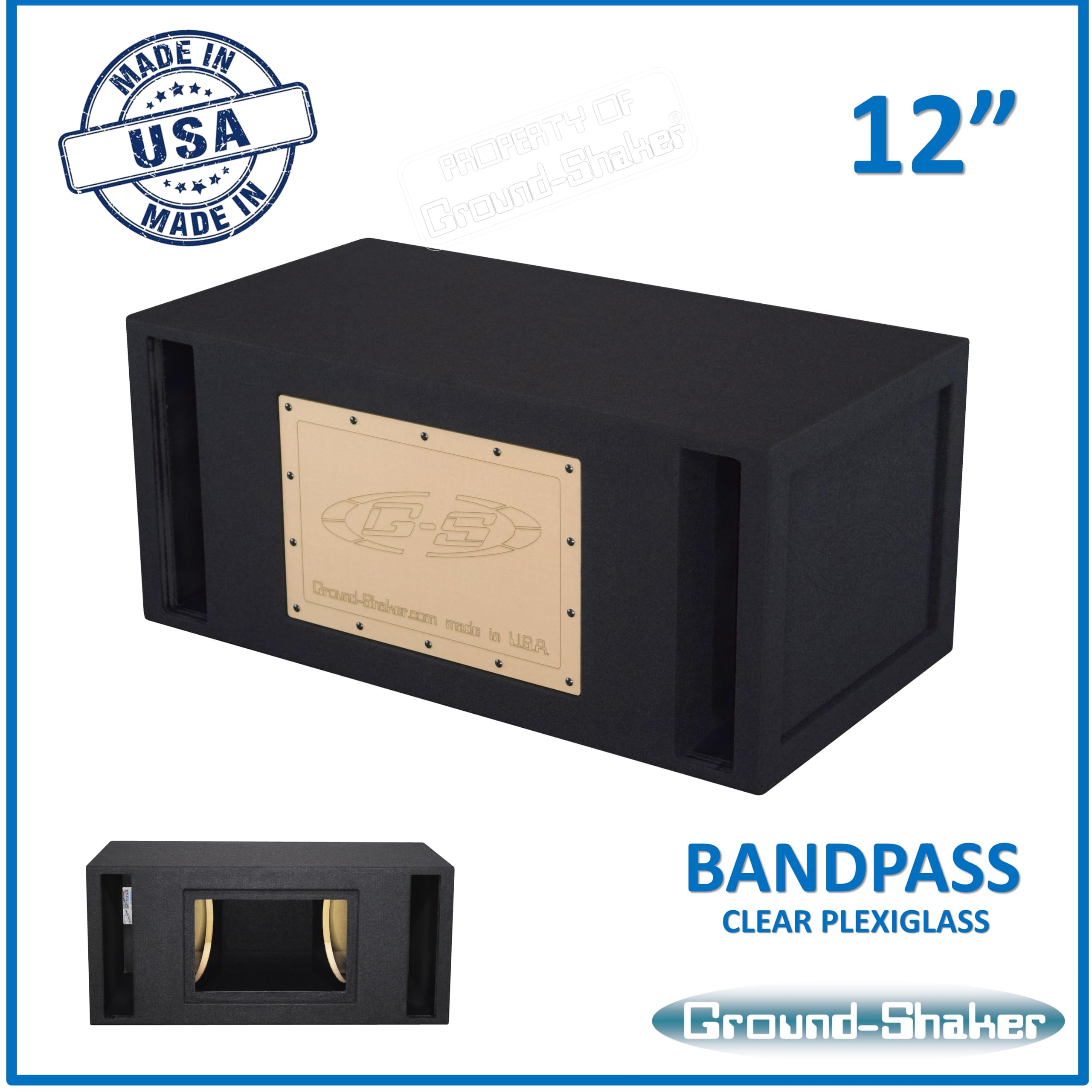 Dual Vented Slot Ported Bandpass Sub Box Subwoofer Enclosure Ground Shaker (12