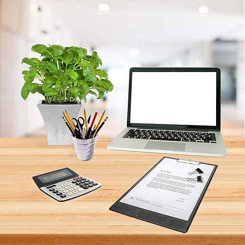 Miniatura 3 de Emraw Calculadora de escritorio de doble potencia de 12 dígitos con pantalla ajustable, con pantalla LCD grande y teclas de computadora, función