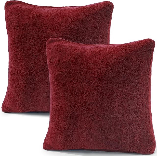 CelinaTex Comfortable zestaw 2 poszewek na poduszkę z mikrofibry, dla osób śpiących na boku 80x80 cm bordowy