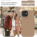 YATWIN Silicone Back Case for iPhone 12 Mini, Soft-Touch Phone Back Cover for Apple iPhone 12 Mini-Milk Tee, Beige gallery image