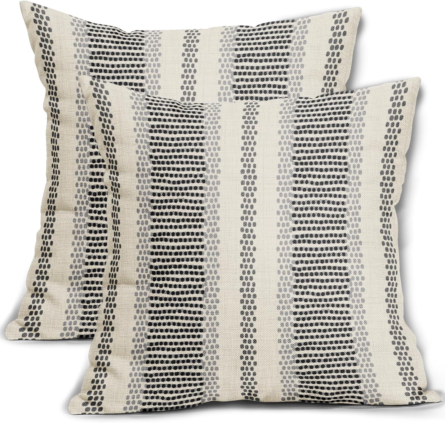 Aytipun Black Grey Pillow Covers 18x18 Set of 2 Gray Dot