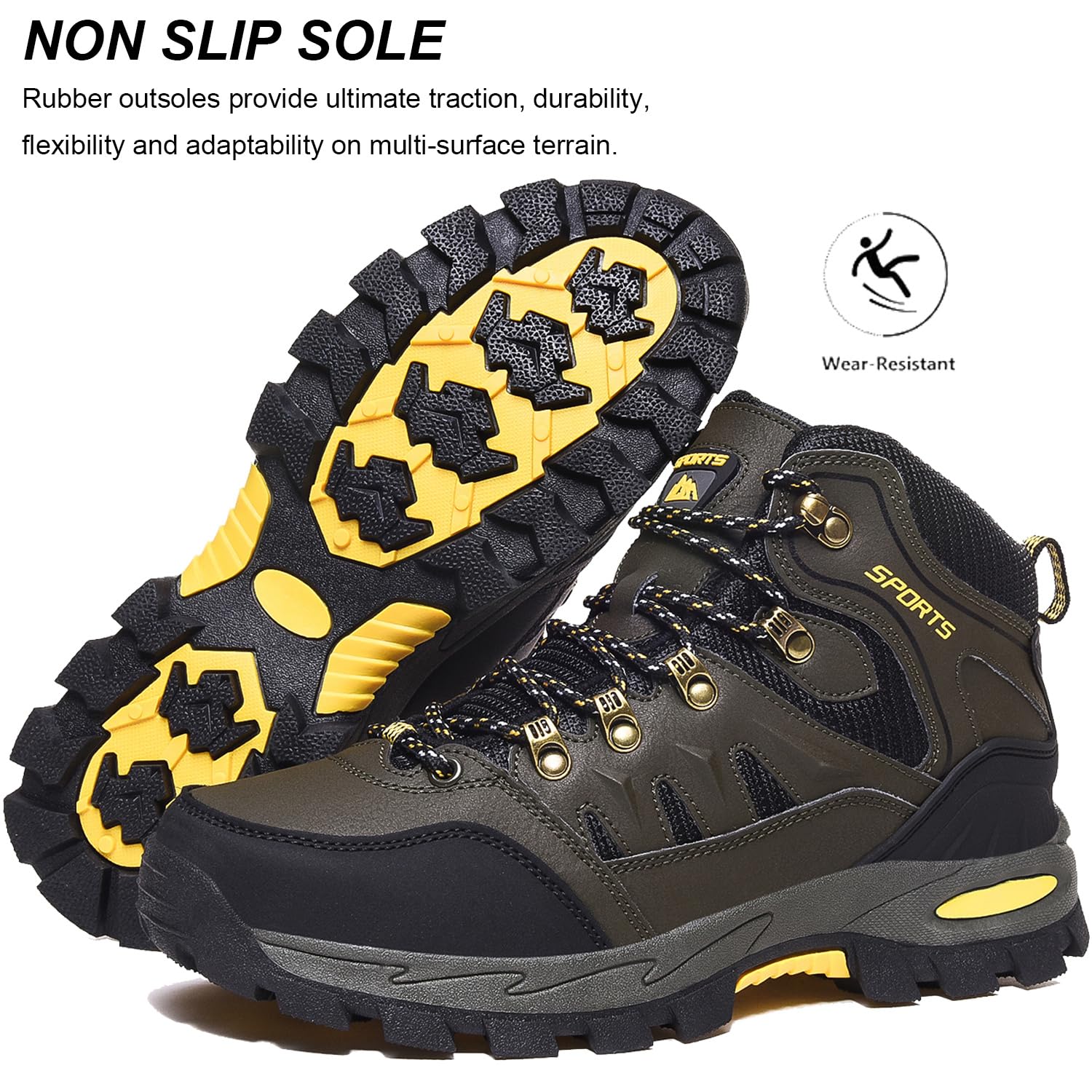 Wanderschuhe Herren Damen Leichte Outdoor Trekkingschuhe Knöchel Bergschuhe rutschfeste Schuhe Herren Sneaker Ultralight Sportschuhe für Camping, Kletterschuhe Trail