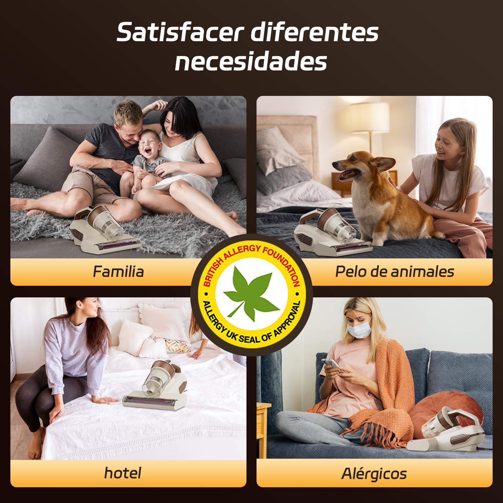 Jimmy BX6 Lite Aspirador Antiácaros para Colchones, con Potencia de Succión de 600 W, 15 kpa, Aspiradora con Sensor de Polvo, Aire Caliente, Luz UV-C, Tecnología Ultrasónica, para Colchón Cama Sofá