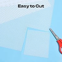 Vista 4 de Caydo 12 piezas de hojas de lona de malla de plástico de 7 cuentas, malla para ojos para máscara Therian, manualidades de hilo acrílico, proyectos