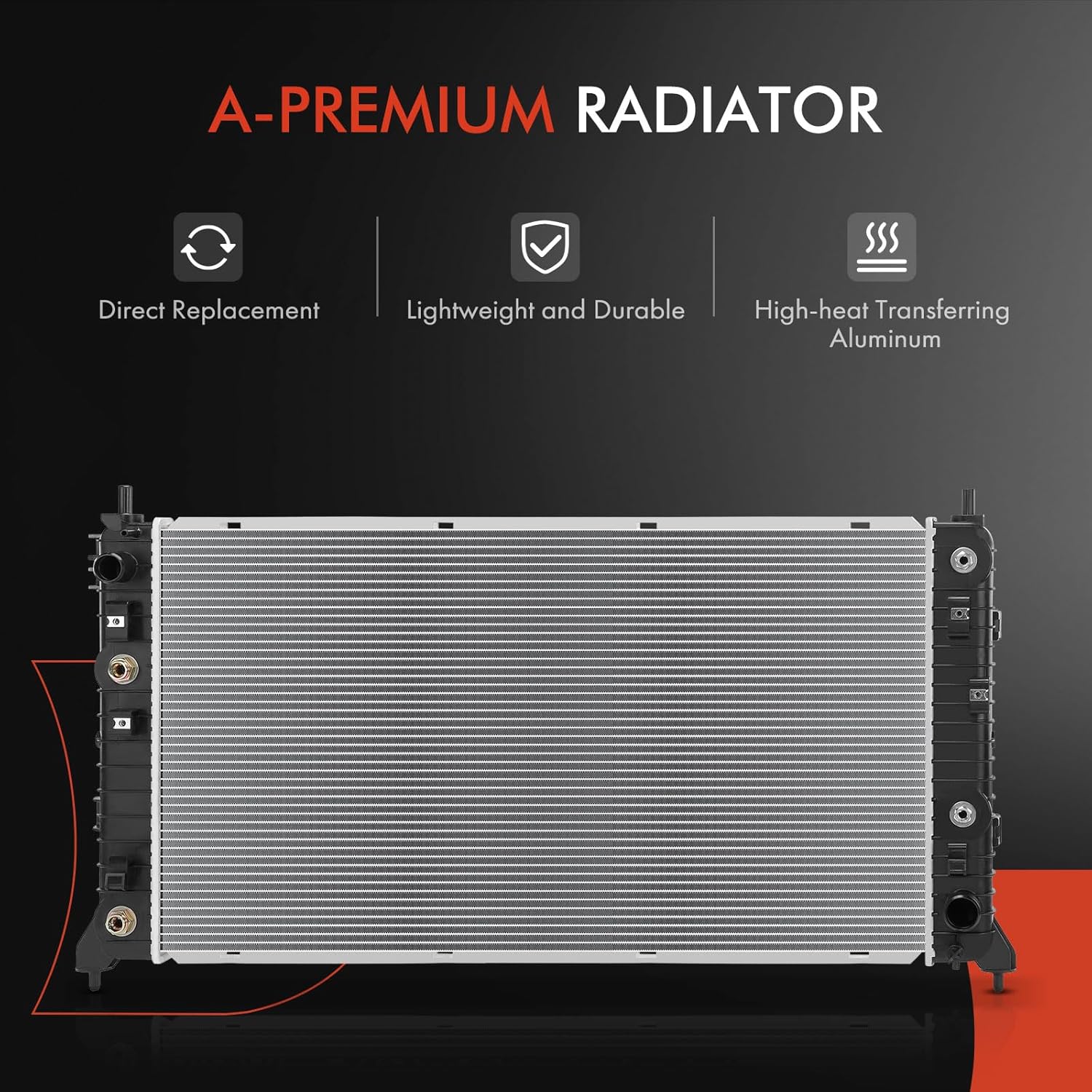A-Premium Engine Coolant Radiator Assembly with Oil Cooler Compatible with Chevrolet Silverado 1500 & GMC Sierra 1500, 2019 2020 2021, 4.3L, Replace# 23388805