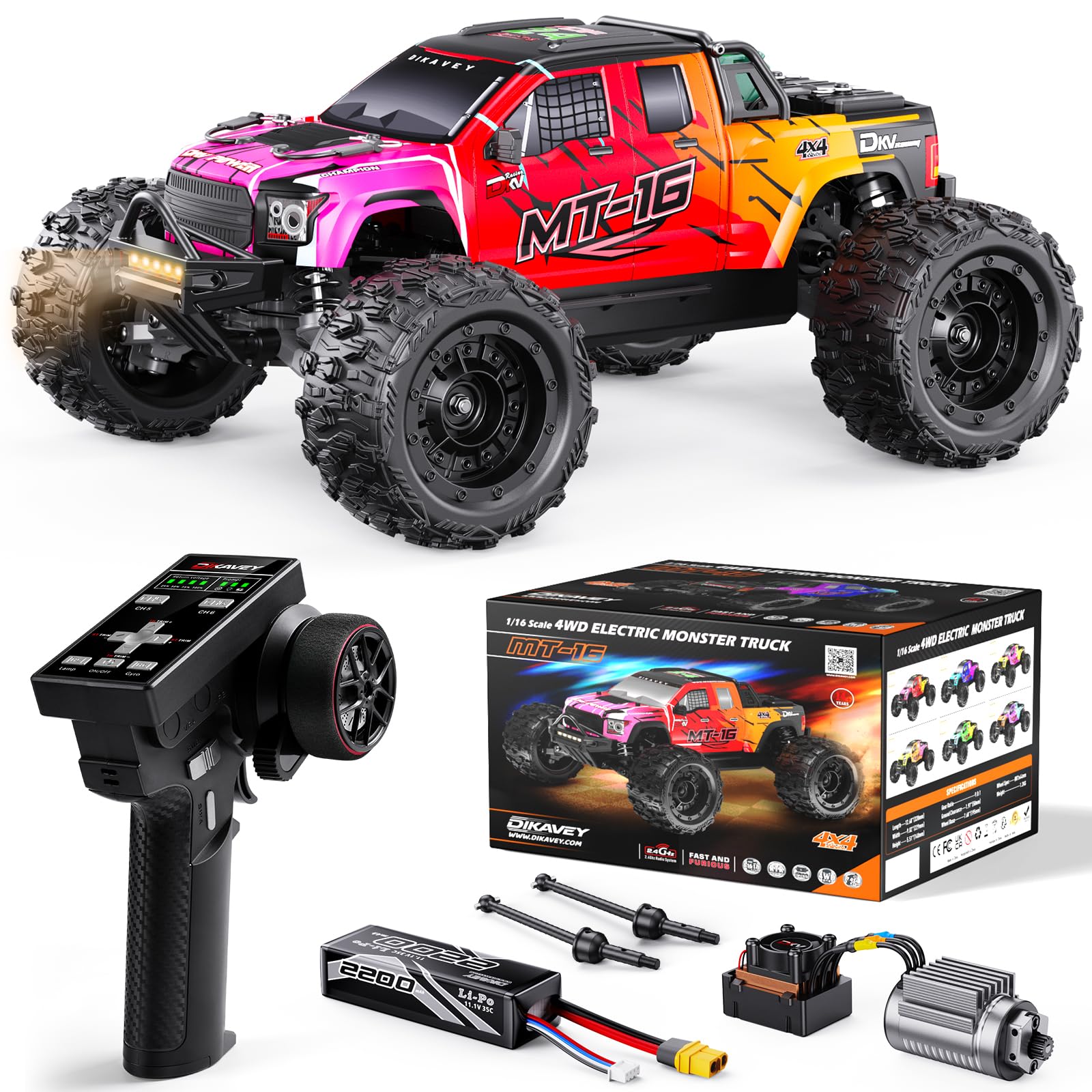 1/16 50MPH Brushless 4WD RC Truck