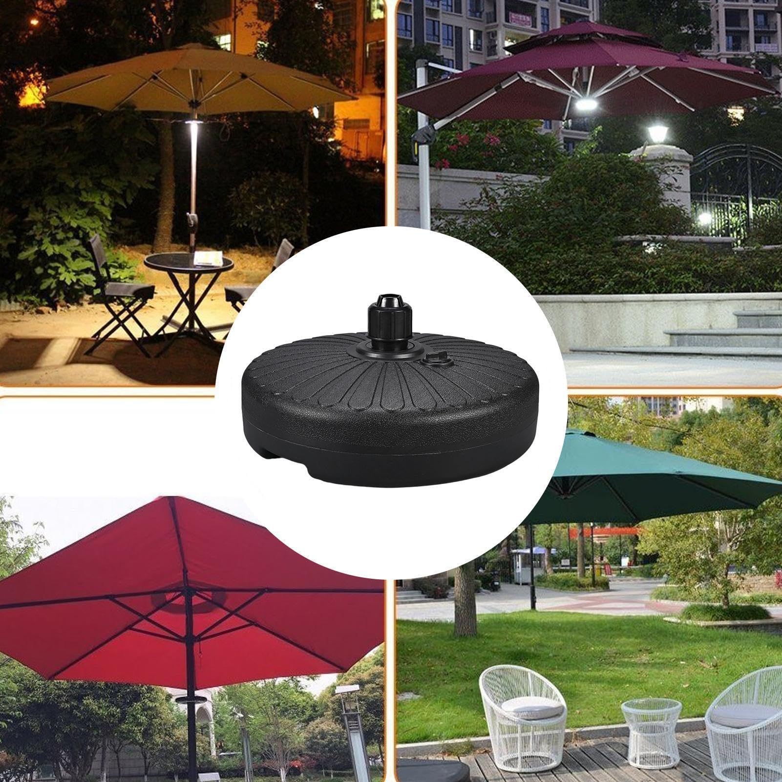 Base portaombrelli, supporto per ombrellone da giardino con riempibile
