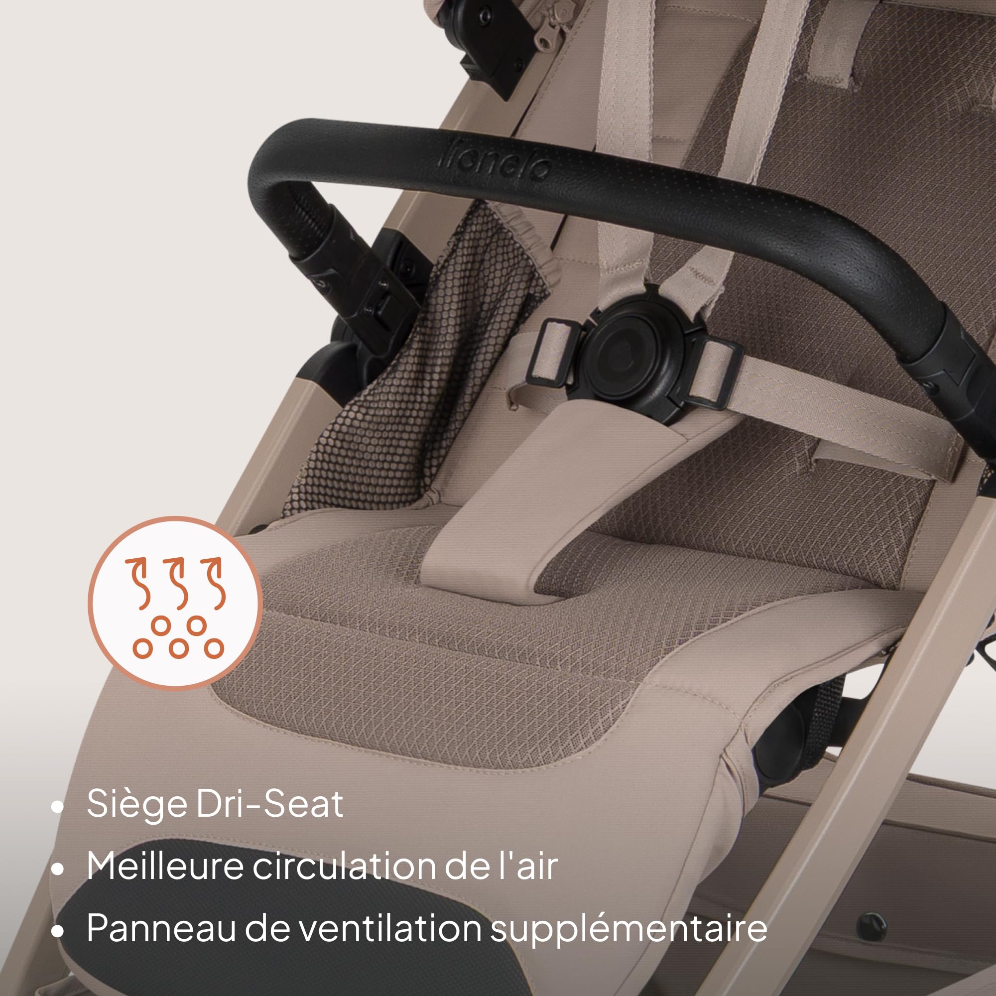 Lionelo Bett Poussette compacte jusqu'à 22 kg, Pliable, Siège inclinable