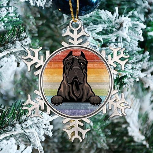 CowkissSign Presa Canario Christmas Ornaments Dog Lover Mom Gift Peeking Dog Christmas Party Supplies Gay Gift Rainbow Christmas Snowflake Metal CowkissSign Presa Canario Christmas Ornaments Dog Lover Mom Gift Peeking Dog Christmas Party Supplies Gay Gift Rainbow Christmas Snowflake Metal