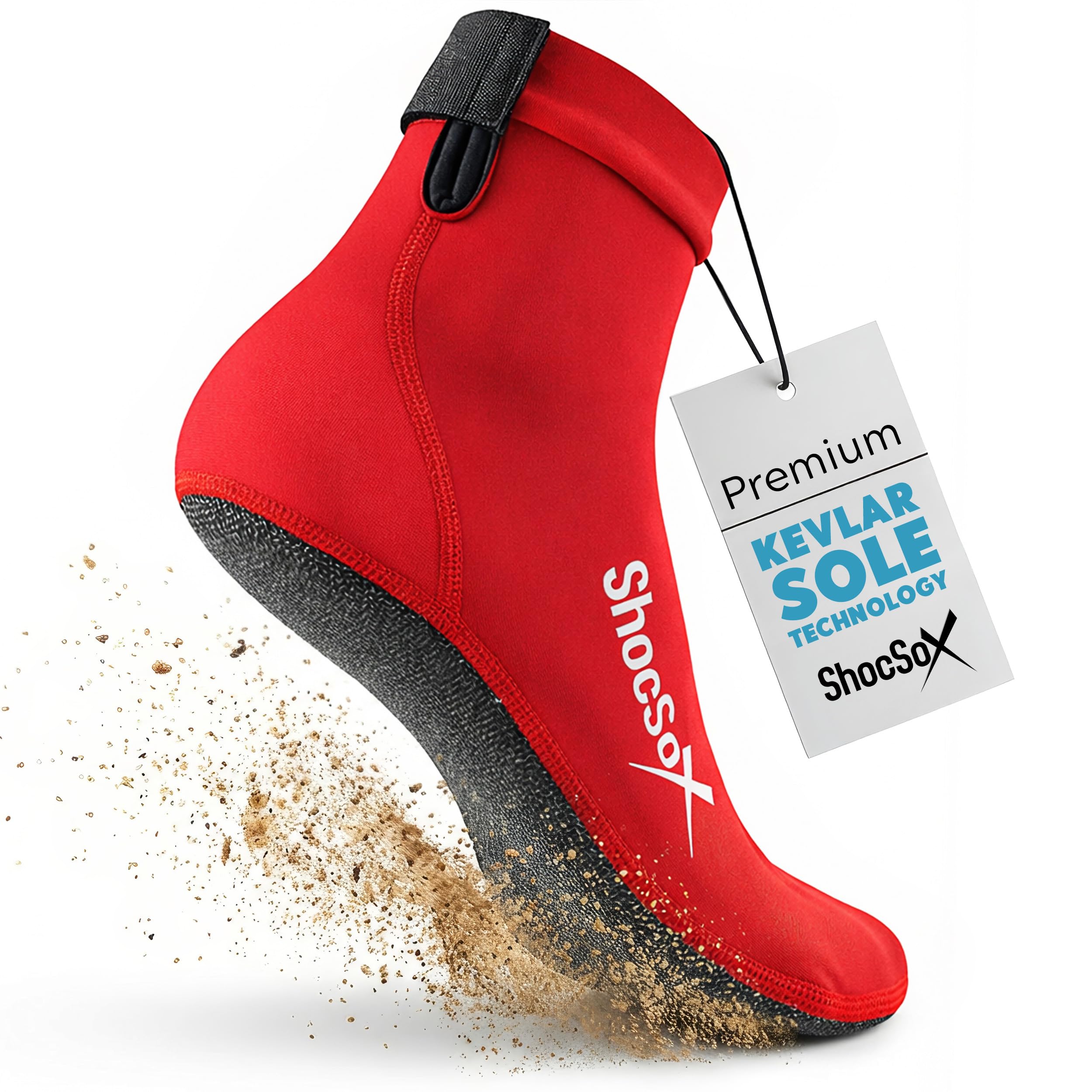 ShocSox Sand Socks for Beach Volleyball &amp; Soccer – Reinforced Sand Volleyball Socks with No-Holes Soles &amp; Maximum Protection