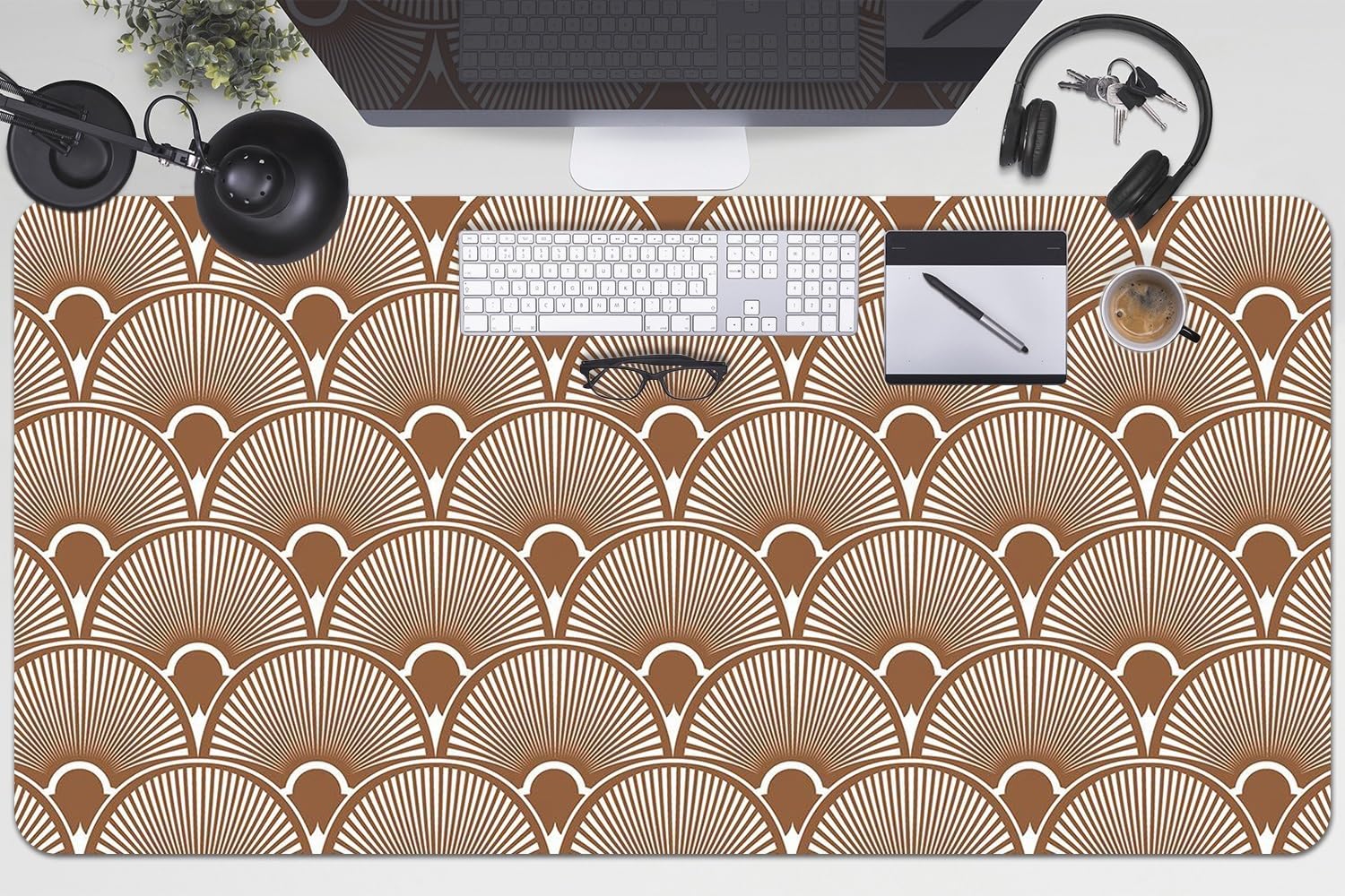 Couverture de bureau vinyle PVC protection des surfaces imperméable 100x50 cm - 8