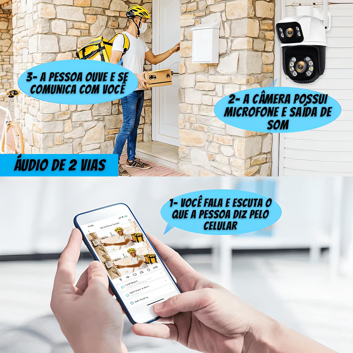 Câmera de Segurança Wi-Fi Full HD