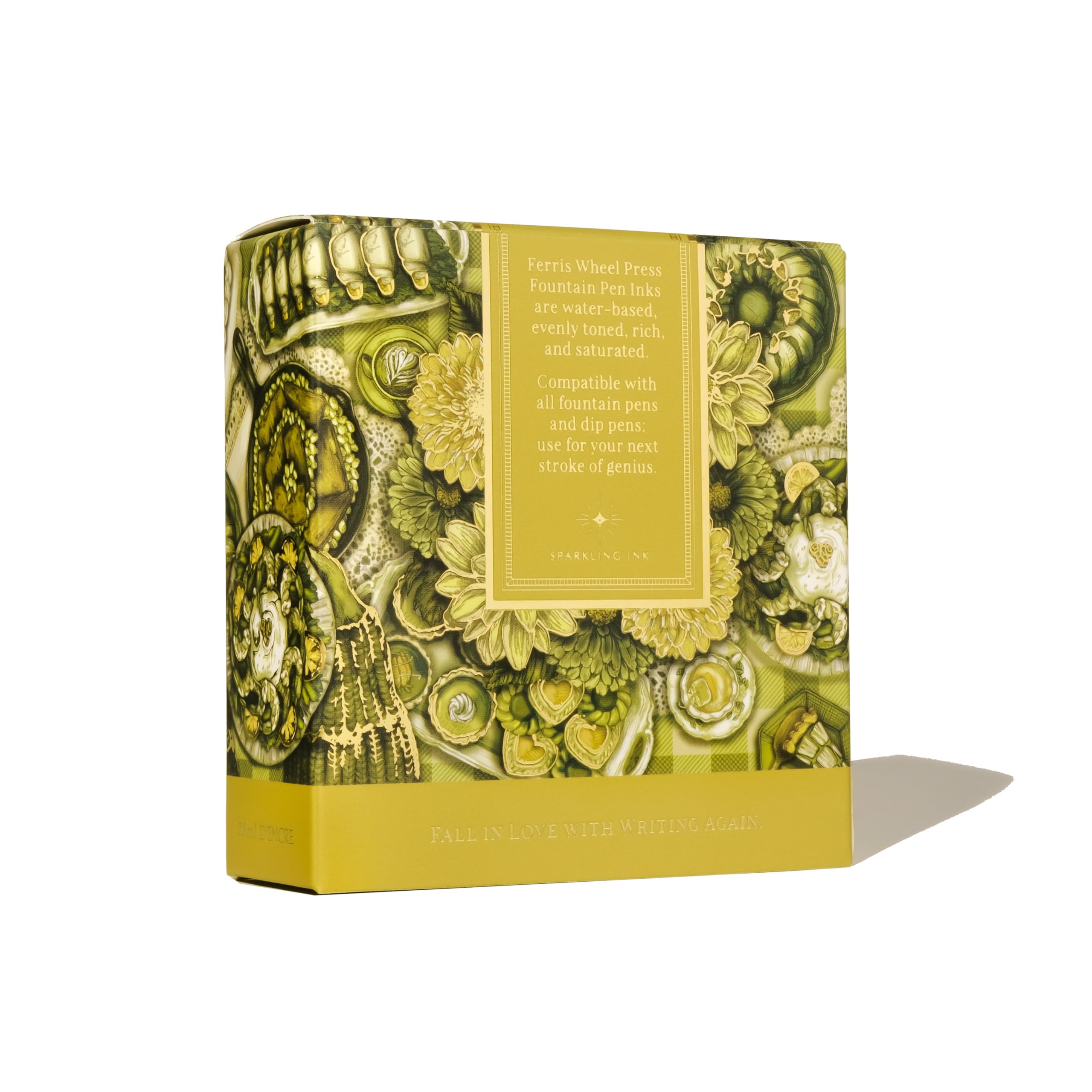Ferris Wheel Press, Fountain Pen Ink, Everyday Ink Collection, Deep Lime with Gold Shimmer, 38ml, 38 ml - Image 4
