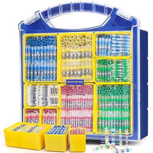 haisstronica - Kit de 520 conectores para cable, terminales de conectores eléctricos impermeables para embarcaciones, electricidad, electrónica y