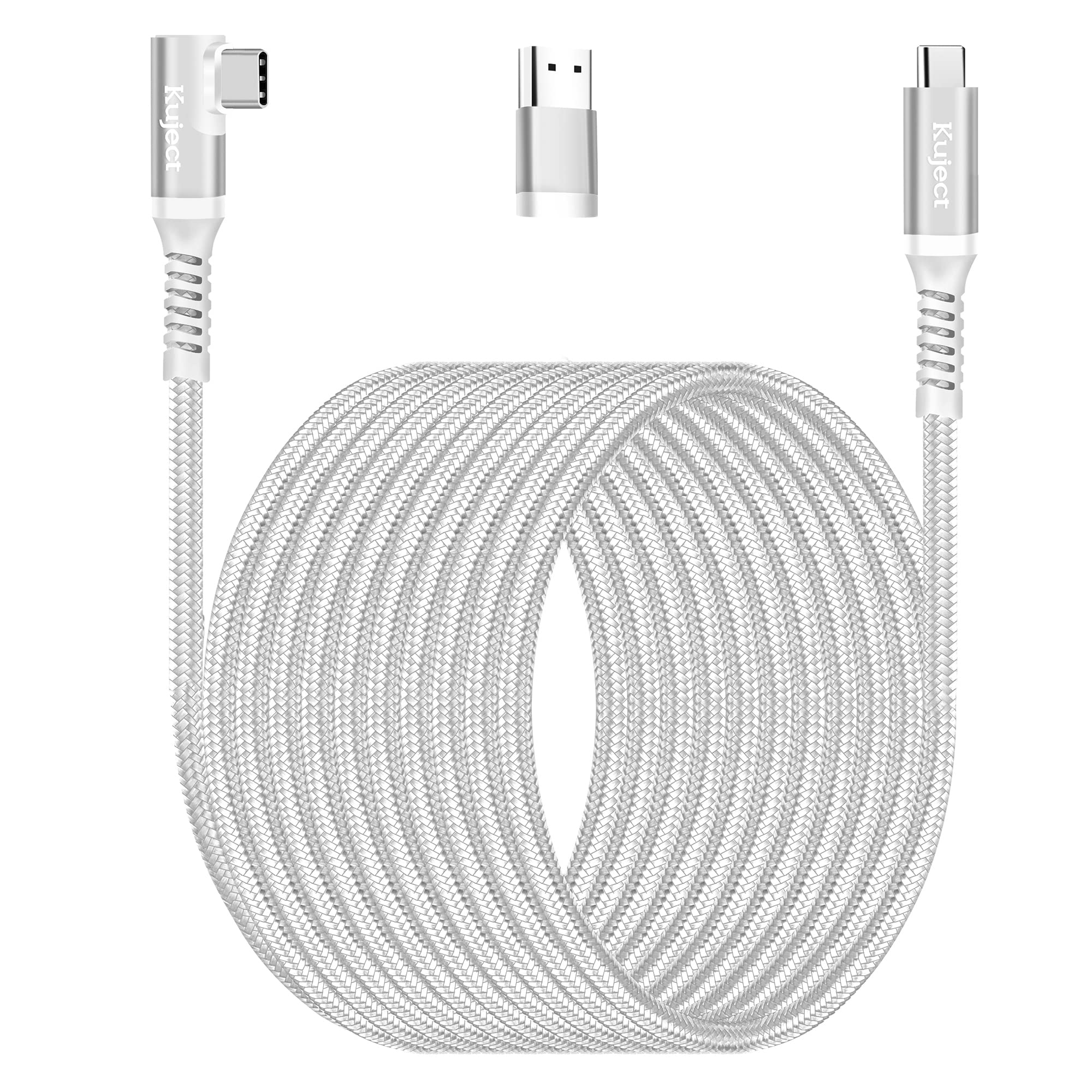 Compatible for Oculus Quest 2 Link Cable 20FT USB 3.0 Type C to C, Kuject Nylon Braided Long PC Conn