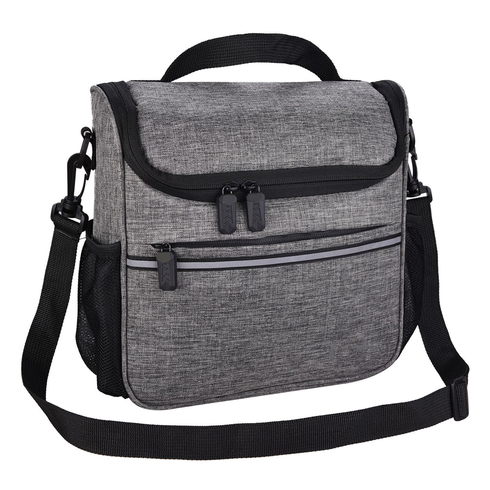 HUIOP Sac de guidon de vélo, sac isotherme étanche pour guidon de vélo, sac à bandoulière, sac de vélo de montagne, vélo de route, sac à bandoulière