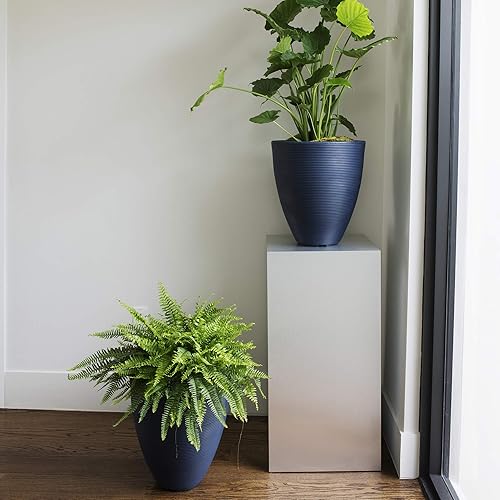 Miniatura 3 de Crescent Garden Delano - Maceta alta, moderna para interiores y exteriores, color negro caviar