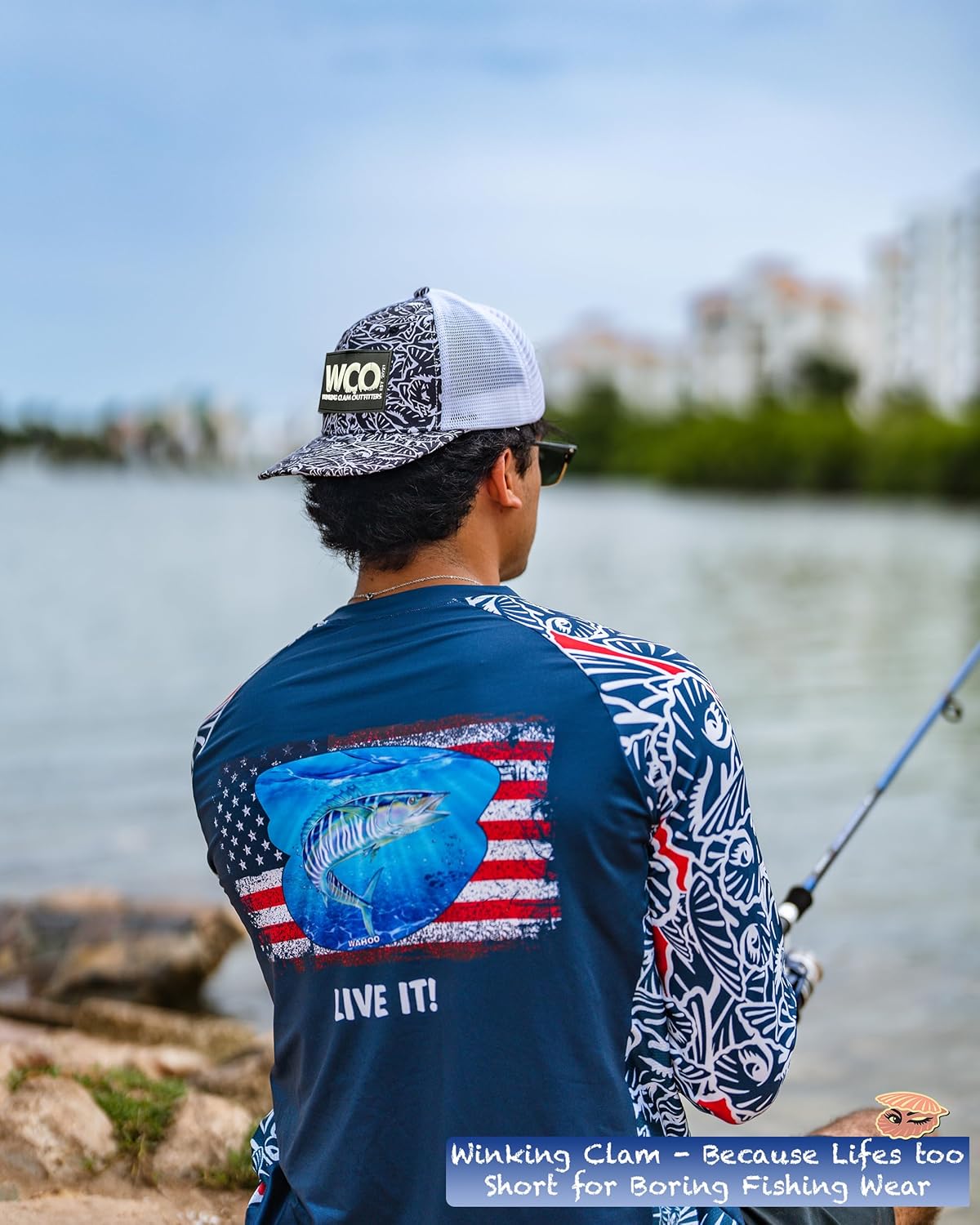 Fishing Hat Adjustable Mesh Snapback Ball Cap + Multiple Patches